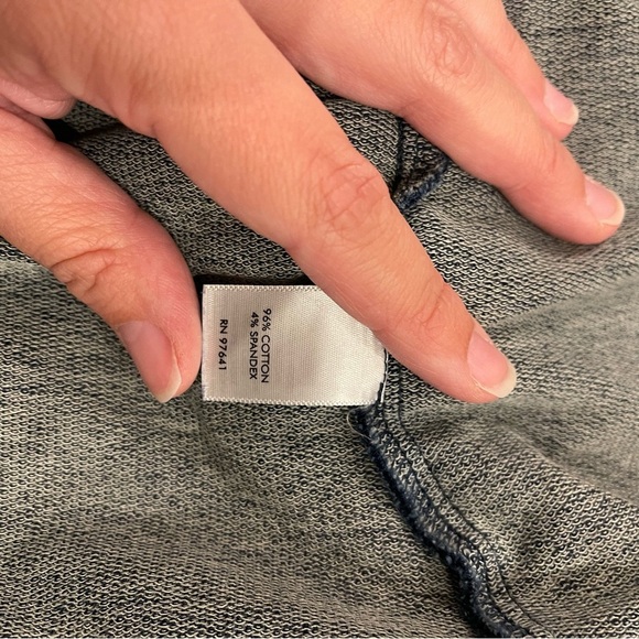 J. Jill Pure Indigo Hooded Cardigan Women’s Large Navy Long Open Stretch Pockets - Picture 5 of 8